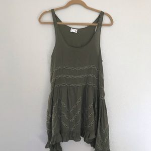 Free People Green Slip Dress